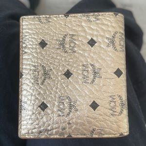 Used MCM gold wallet